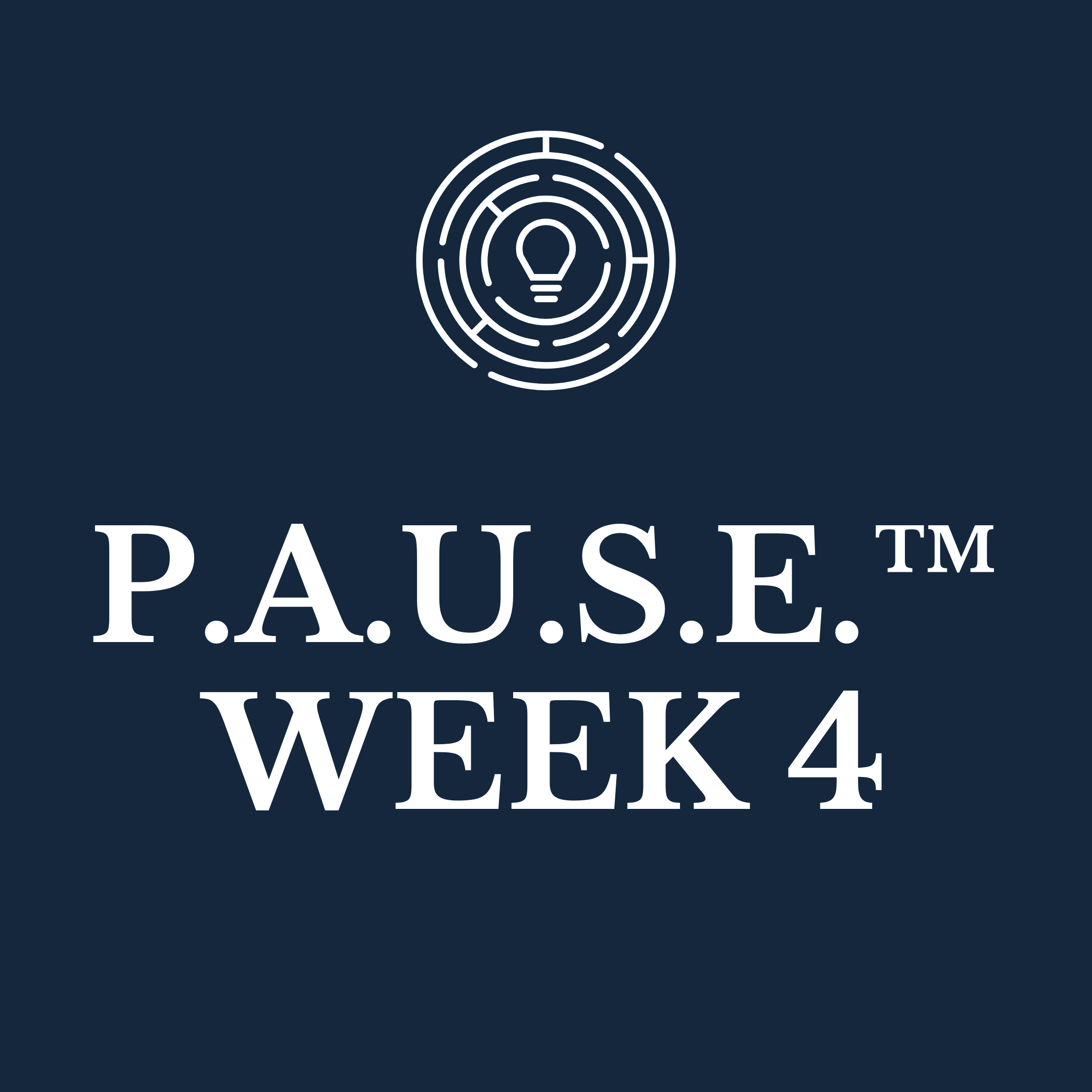 P.A.U.S.E.™ Framework Week 4 P.A.U.S.E.™ Framework Week 4