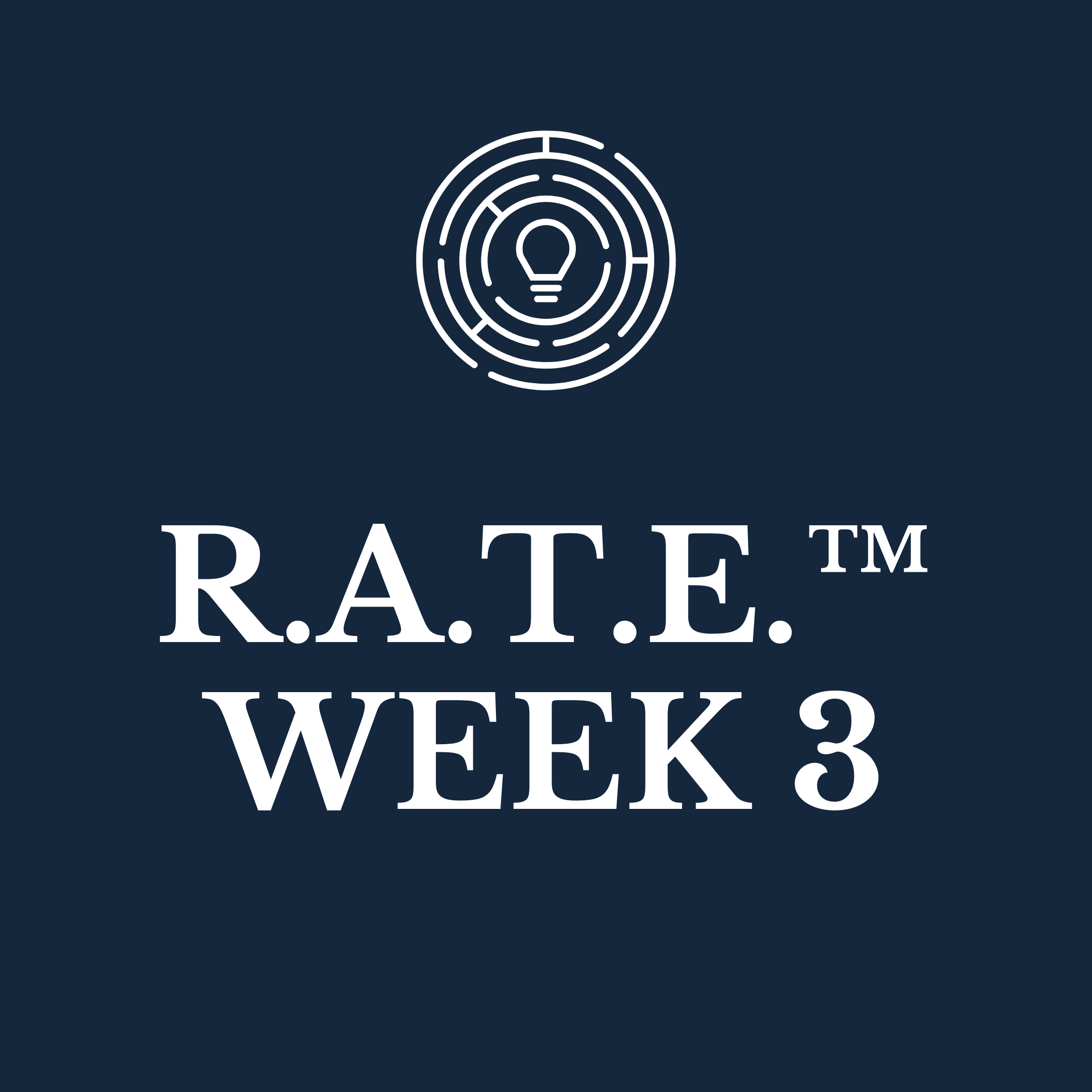 R.A.T.E.™ Framework Week 3 R.A.T.E.™ Framework Week 3