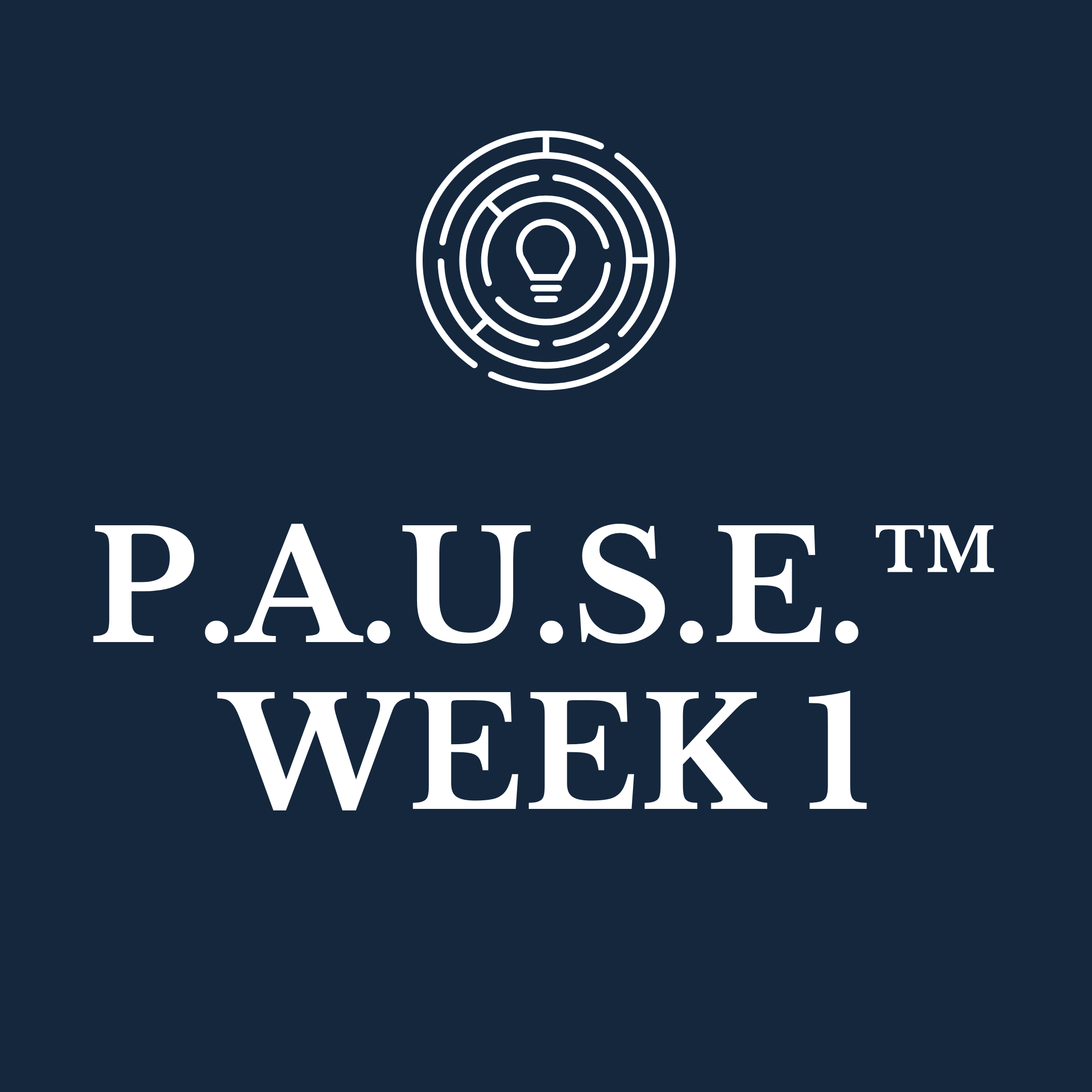 P.A.U.S.E.™ Framework Week 1 P.A.U.S.E.™ Framework Week 1