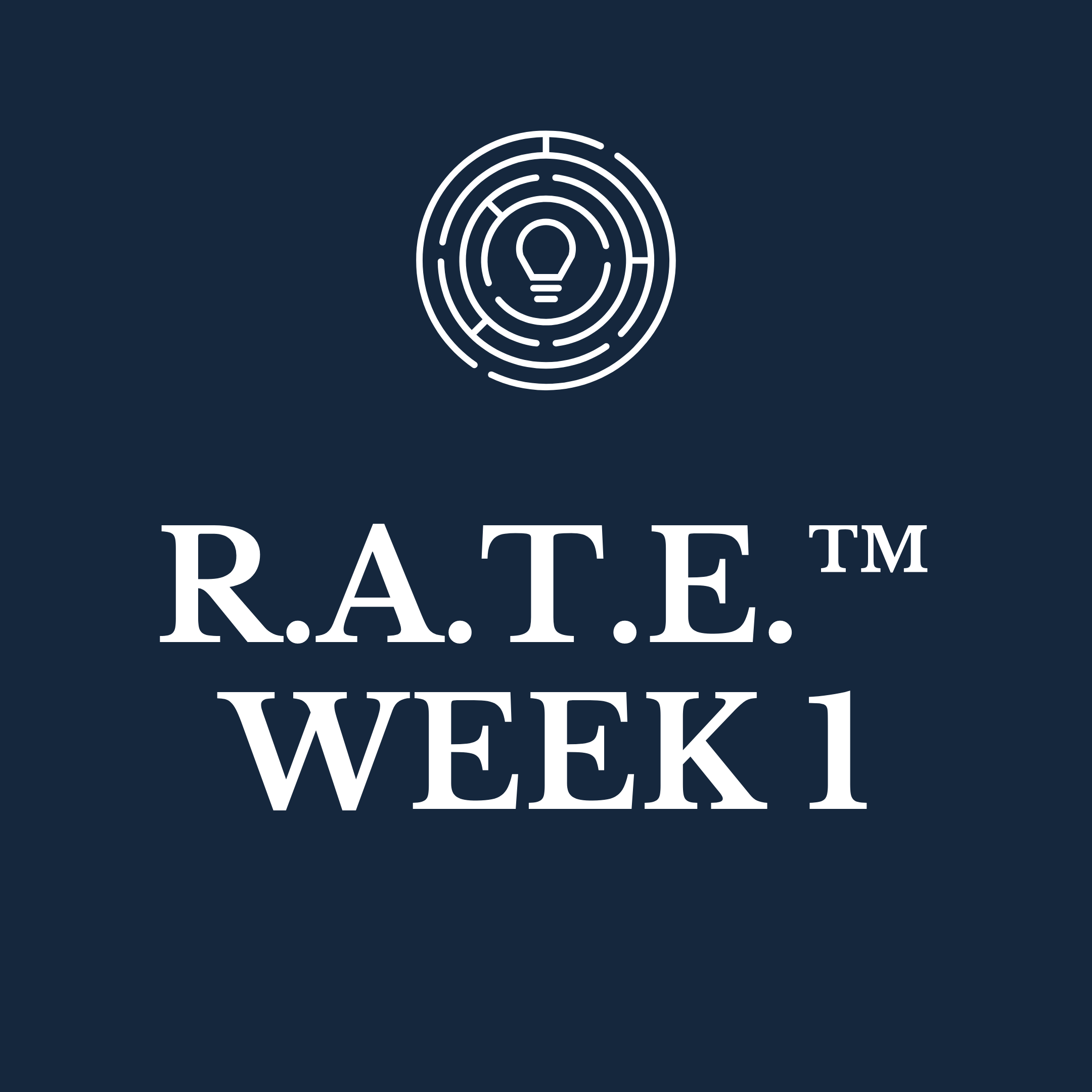 R.A.T.E.™ Week 1 R.A.T.E.™ Framework Week 1