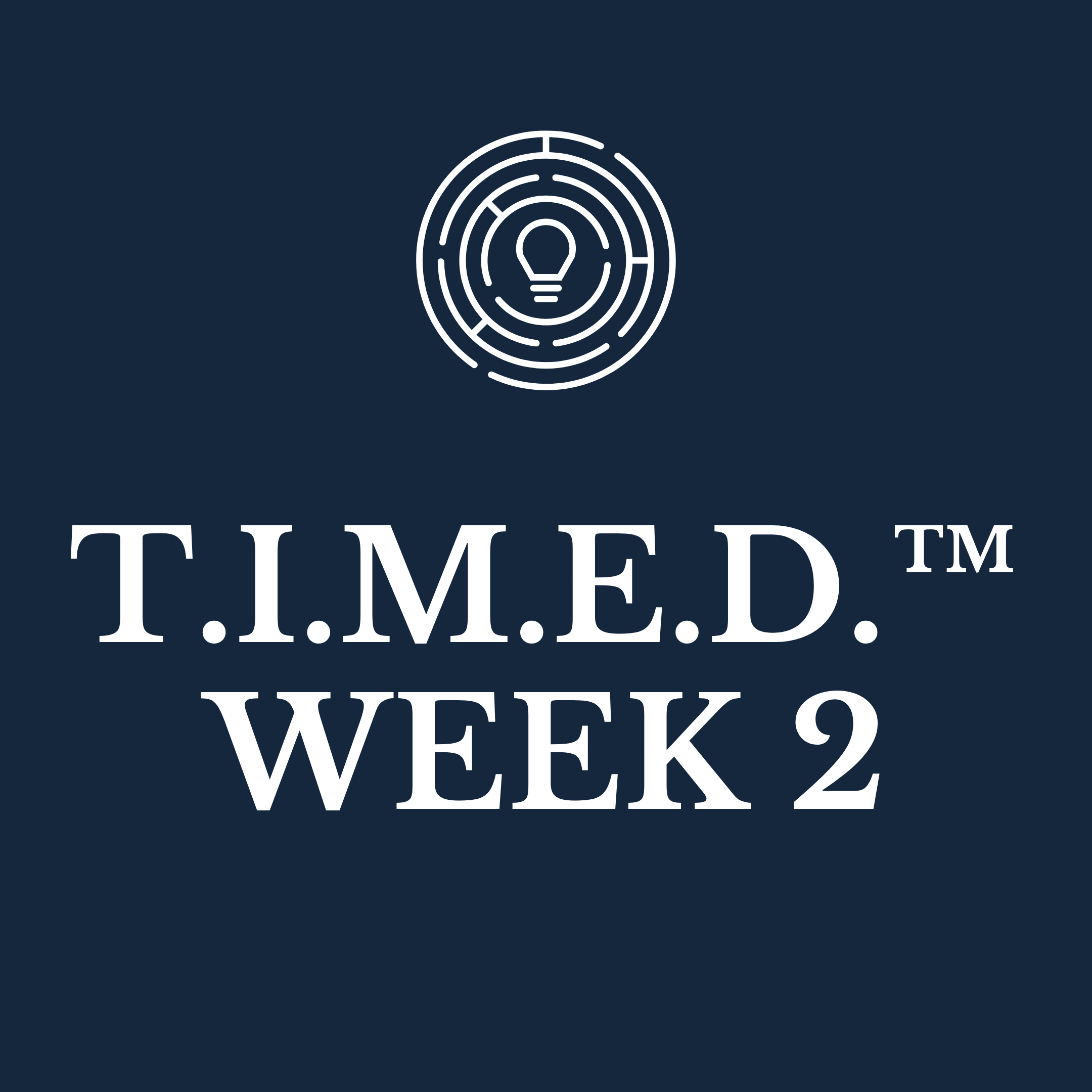 T.I.M.E.D.™ Framework Week 2 T.I.M.E.D.™ Framework Week 2